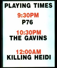 Playing Times